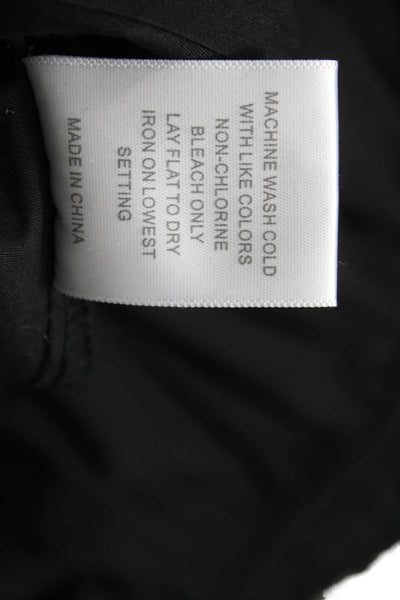 Marea Women Mini Black V-Neck Short Sleeve Cotton Dress Pullover Size XS