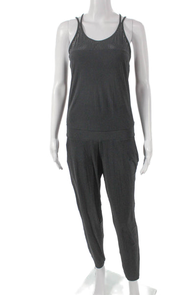Sweaty Betty Womens Overalls Gray Polyamide Round Neck Sleeveless Size XS