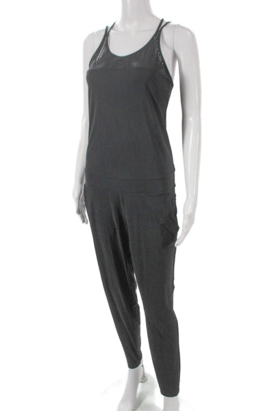 Sweaty Betty Womens Overalls Gray Polyamide Round Neck Sleeveless Size XS