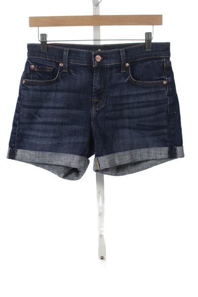 7 For All Mankind Womens Denim Shorts Blue Size 26