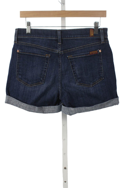 7 For All Mankind Womens Denim Shorts Blue Size 26