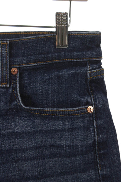 7 For All Mankind Womens Blue Denim Shorts Size 26