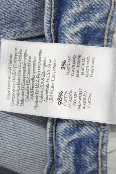 Mother Superior Womens Straight Jeans Blue Cotton Mid Rise Button Fly Size 27