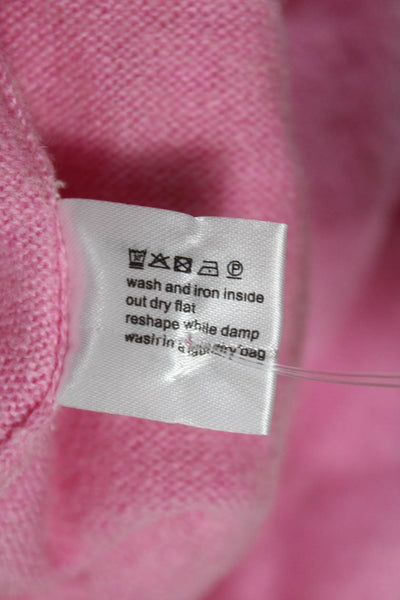 Roller Rabbit Womens Alpaca Pullover V-Neck Long Sleeve Pink Size M