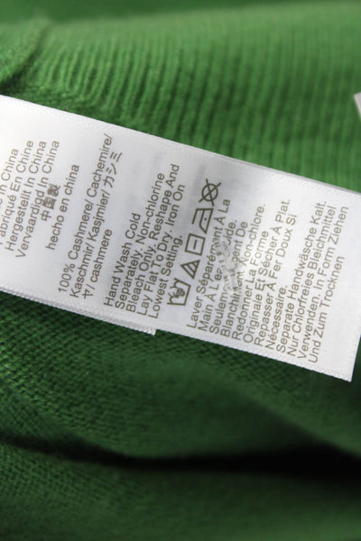 J Crew Womens Cashmere Pullover Crew Neck Green Size M