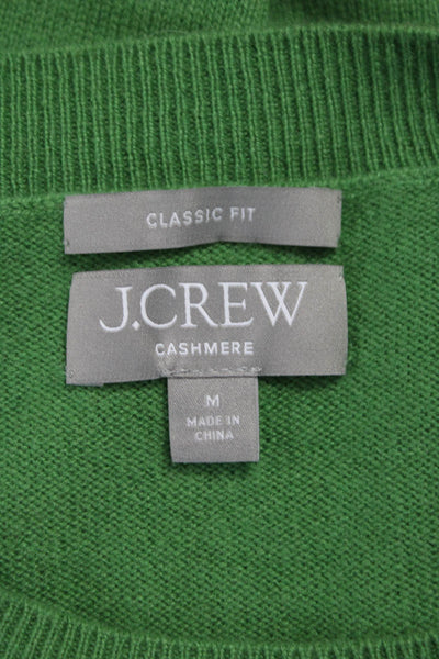 J Crew Womens Cashmere Pullover Crew Neck Green Size M