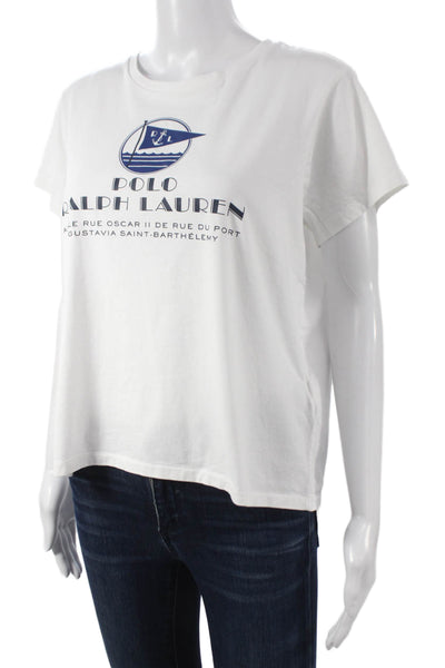 Polo Ralph Lauren Unisex Basic White Cotton Crew Neck T-Shirt Size XL
