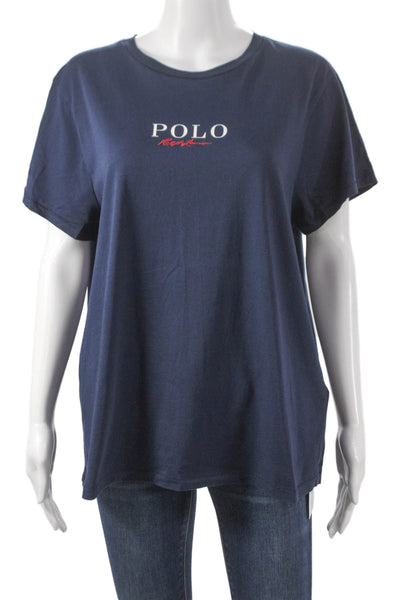 Polo Ralph Lauren Mens Basic Blue Cotton Crewneck Short Sleeve Tee Size XL