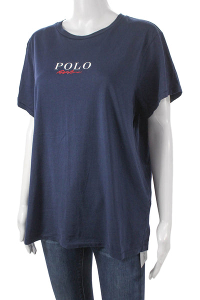Polo Ralph Lauren Mens Basic Blue Cotton Crewneck Short Sleeve Tee Size XL