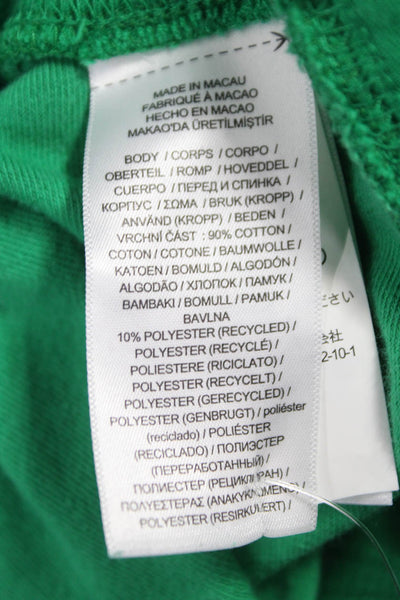 Polo Ralph Lauren Women Sweat Shorts Green Cotton Drawstring Size M