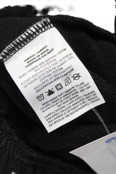 Nike Womens Sweat Shorts Black Cotton Blend Drawstring Size M