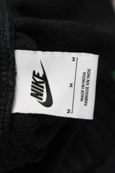 Nike Womens Sweat Shorts Black Cotton Blend Drawstring Size M