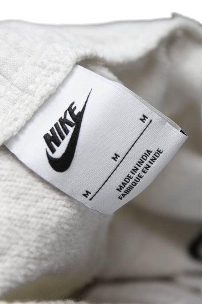 Nike Womens Sweat Shorts Gray Drawstring Cotton Blend Size M