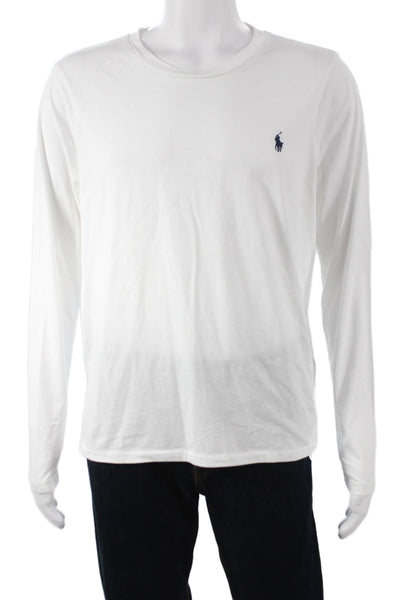 Polo Ralph Lauren Mens Long Sleeve Basic Solid Crew Neck Cotton T-Shirt Size XL