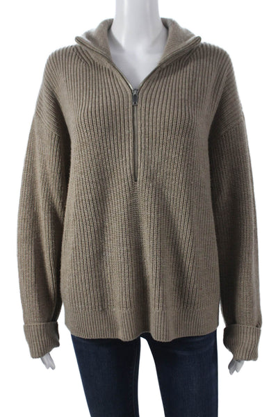 Nordstrom Signature Women Cashmere Cowl Neck Pullover Sweater Ivory Size M