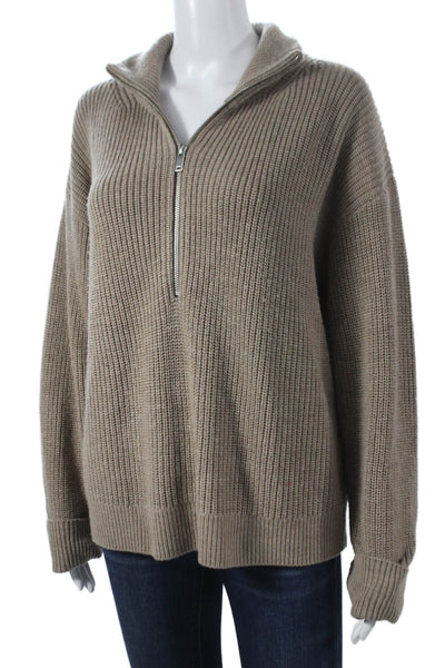 Nordstrom Signature Women Cashmere Cowl Neck Pullover Sweater Ivory Size M