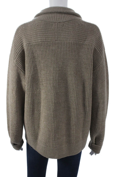 Nordstrom Signature Women Cashmere Cowl Neck Pullover Sweater Ivory Size M