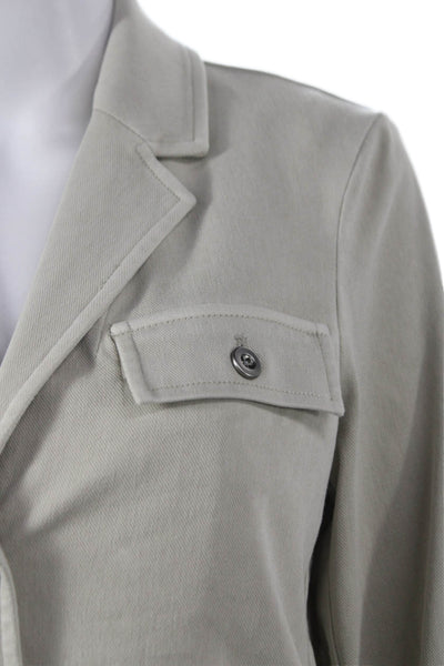 Renuar Womens Beige Basic Jacket 3/4 Sleeve Button Closure Size 2XL