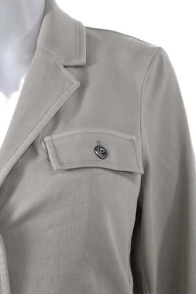 Renuar Women Military Jacket Gray Button Long Sleeve Size XL