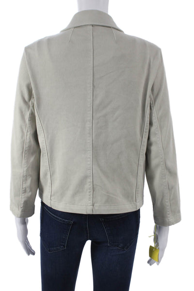 Renuar Women Military Jacket Gray Button Long Sleeve Size XL