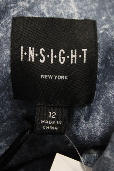 Insight Womens Basic Jacket Blue Long Sleeve Solid Fall Size 12
