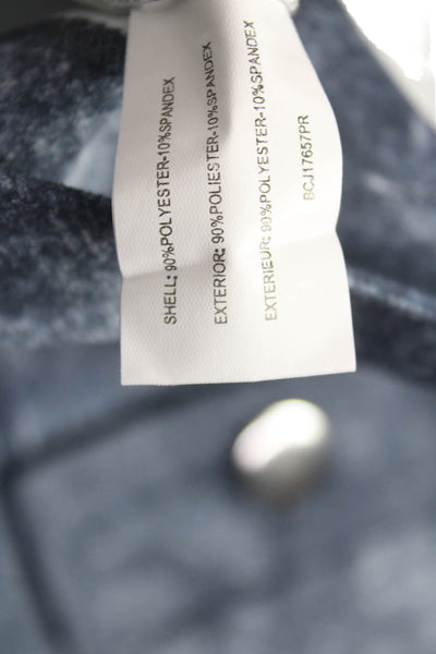 Insight Women Jacket Blue Button Distressed Polyester Spandex Size 8