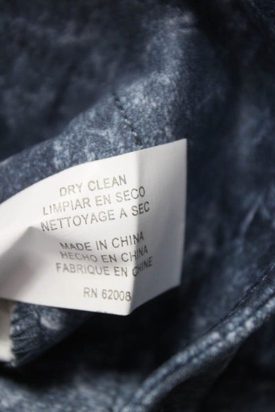 Insight Women Jacket Blue Button Distressed Polyester Spandex Size 8