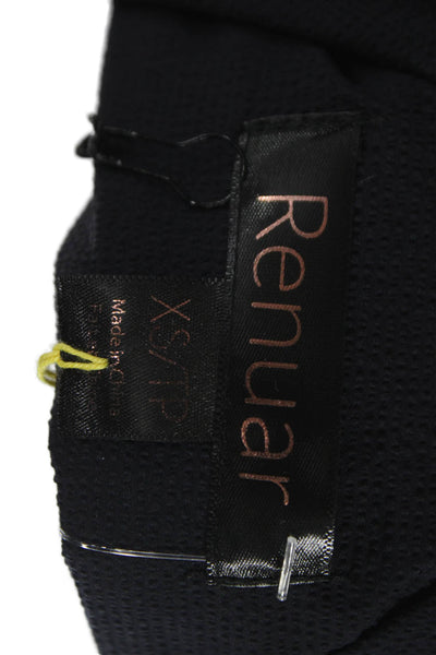 Renuar Women Windbreaker Jacket Black Long Sleeve Size XS