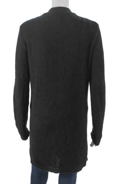 Theory Women Basic Cashmere V-Neck Button Solid Long Sleeve Cardigan Size L