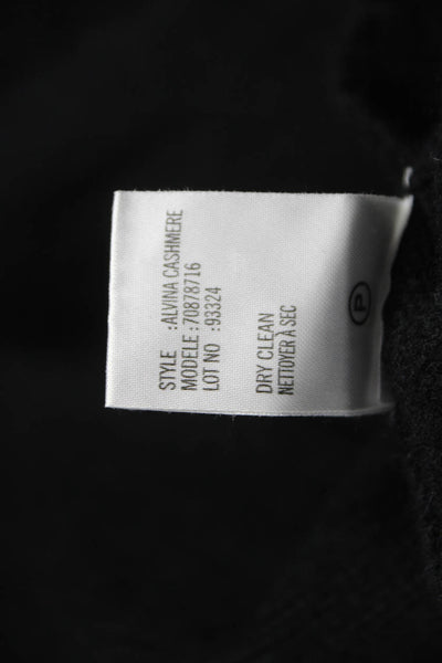 Theory Women Basic Cashmere V-Neck Button Solid Long Sleeve Cardigan Size L