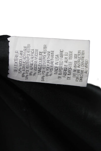 Theory Women Basic Jacket Gray Wool Blend Button Long Sleeve Size 10