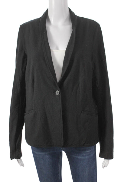 Eileen Fisher Womens Basic Jacket Black Long Sleeve Size M