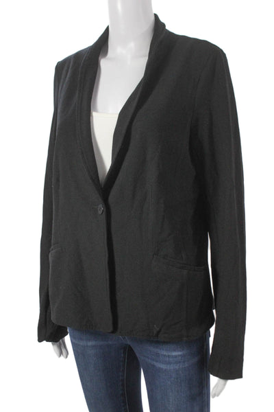 Eileen Fisher Womens Basic Jacket Black Long Sleeve Size M