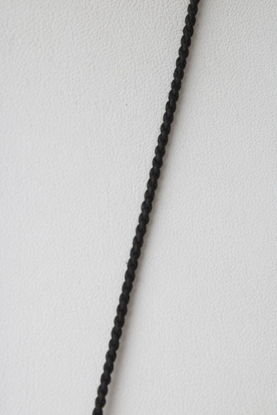 Ippolita Womens 925 Silver Black Cord Open Oval Cut Out Pendant Necklace 32"
