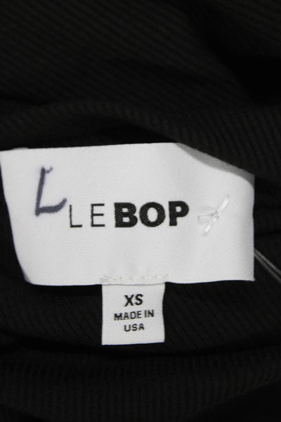 Le Bop Women One Shoulder Tank Black Viscose Sleeveless Size XS