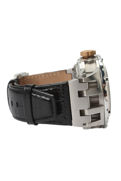 Invicta Mens Stainless Steel + Leather Reserve 10097 Quartz Watch 52mm