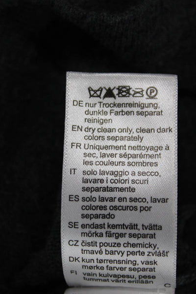 Allude Womens Basic Merino Wool Gray Long Sleeve Round Neck Blouse Size S