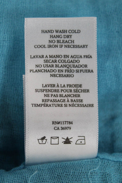 Rails Womens Collared Long Sleeve Organic Cotton Button-Up Top Blue Size XS