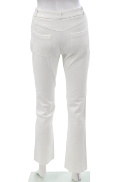 Sharis Women White Viscose Solid Pants Size 38