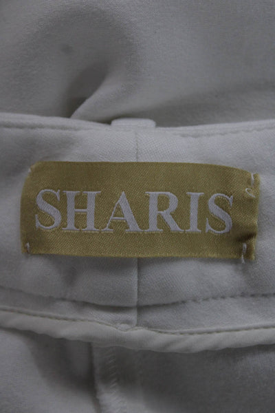 Sharis Women White Viscose Solid Pants Size 38