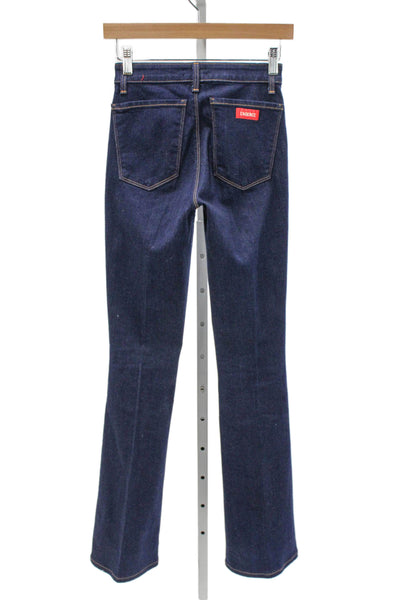 L Agence Women Flared Jeans High Rise Blue Cotton Inseam 33 Size 23