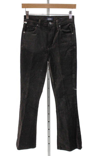 Citizens of Humanity Unisex Adults Brown Mid Rise Pants 28 Inseam Size 24
