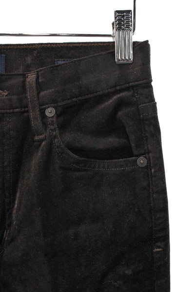 Citizens of Humanity Unisex Adults Brown Mid Rise Pants 28 Inseam Size 24