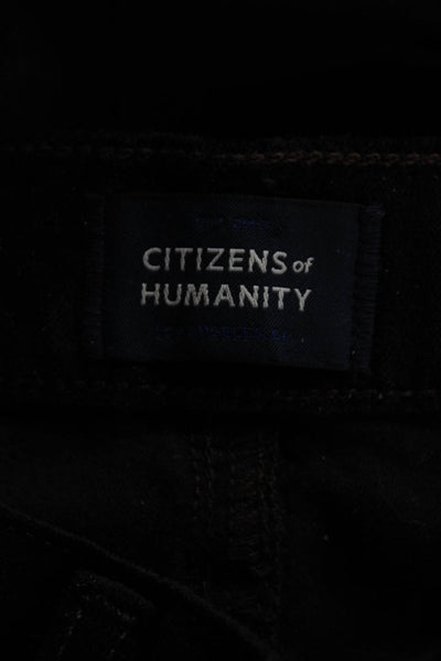 Citizens of Humanity Unisex Adults Brown Mid Rise Pants 28 Inseam Size 24