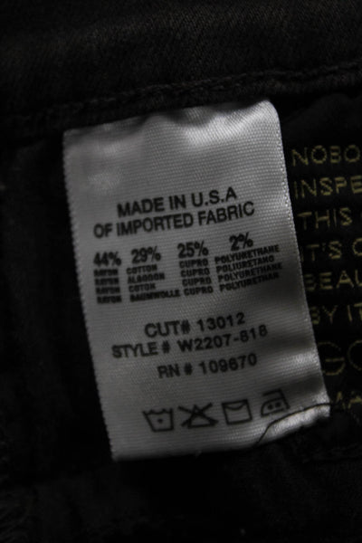 Goldsign Women Bootcut Jeans Brown Cotton Mid Rise Button Fly Inseam 30 Size 25