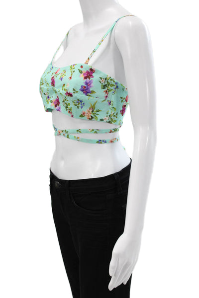 Paola Zuin Womens Multicolor Floral Cotton Square Neck Camisole Size 40