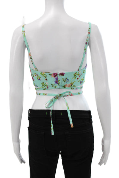 Paola Zuin Womens Multicolor Floral Cotton Square Neck Camisole Size 40
