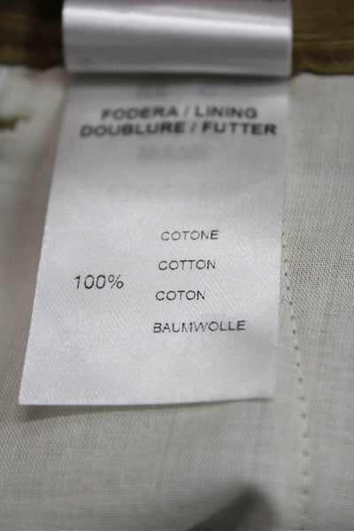 QL2 Women Dress Pants Brown Hemp Button Casual Size 42