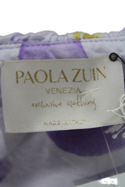 Paola Zuin Women's Floral Off Shoulder Sleeveless Maxi Dress Size 40