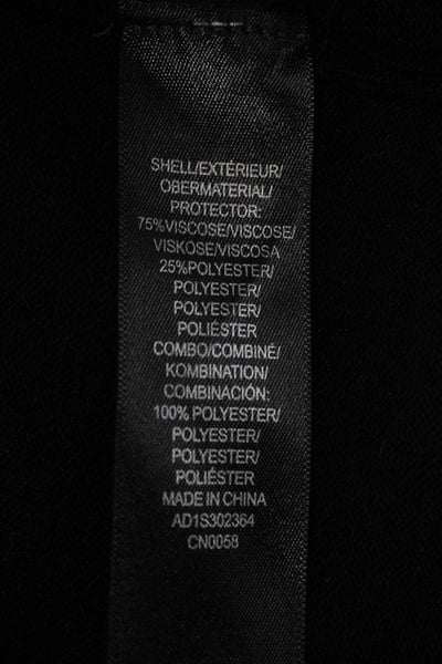 Adrianna Papell Womens Basic Black Viscose High Neck Long Sleeve Blouse Size M